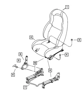 Xd011y3aa Mopar Genuine Front Seat Cushion Left