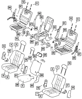 Zs331d5aa Mopar Genuine Seat Latch Cover