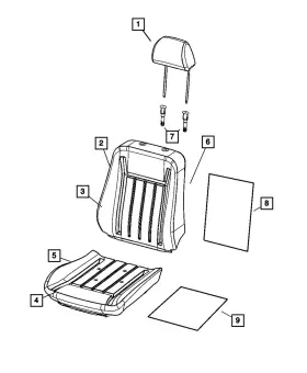 Zv801j3ab Mopar Genuine Front Seat Back Panel