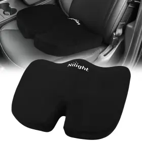 Nilight 840323934527 Car Seat Cushion Black Velvet Gel Memory Foam Seats Soft And Comfortable