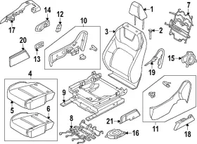 87301-5mp7a Nissan Genuine Cushion Frame 87301-5mp7a Nissan Genuine Cushion Frame
