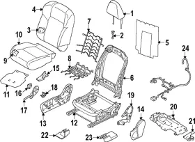 87325-6ta0a Nissan Genuine Recline Cover