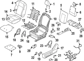 87351-6ta1a Nissan Genuine Seat Adjuster