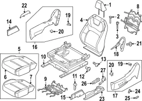 87360-5mp6a Nissan Genuine Cushion Assembly