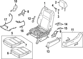 87360-9bu3b Nissan Genuine Cushion Assembly