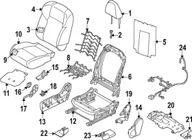 87385-6ta7a Nissan Genuine Seat Cushion Heater 87385-6ta7a Nissan Genuine Seat Cushion Heater