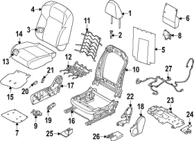 87620-6tb8a Nissan Genuine Seat Back Cover