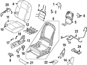 87620-7kf4a Nissan Genuine Seat Back Cover