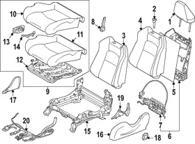 87661-6gp1a Nissan Genuine Seat Back Pad