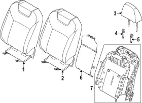 87661-7ba0a Nissan Genuine Seat Back Pad 87661-7ba0a Nissan Genuine Seat Back Pad