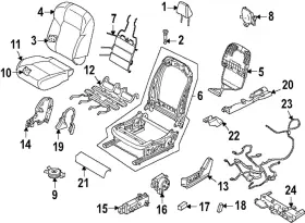87661-7ka0a Nissan Genuine Seat Back Pad