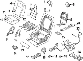 87661-7ka3a Nissan Genuine Seat Back Pad 87661-7ka3a Nissan Genuine Seat Back Pad