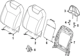 87671-7bf1a Nissan Genuine Seat Back Cover