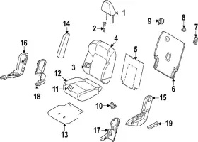 88460-6tf0a Nissan Genuine Recline Cover