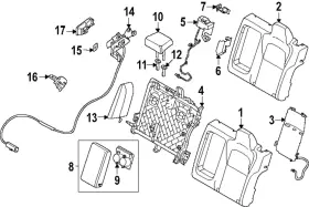 88670-7ba0a Nissan Genuine Seat Back Cover