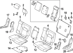 88766-6ta1a Nissan Genuine Seat Back Panel