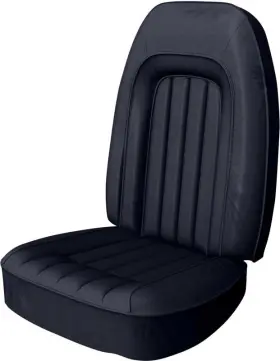 F1027600201 Parts Unlimited Interiors 1976 Firebird Front Bucket Seat Upholstery Deluxe Interior Black Driver &