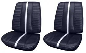 Nf67101 Parts Unlimited Interiors 1967 Chevy Ii Nova Ss Front Bucket Seat Upholstery Madrid Grain Vinyl Black