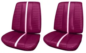 Nf67102 Parts Unlimited Interiors 1967 Chevy Ii Nova Ss Front Bucket Seat Upholstery Madrid Grain Vinyl Red