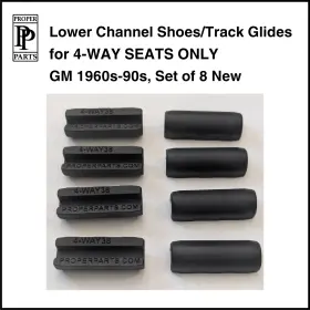 Gl4way Proper Parts Llc Gm Lower Channel Shoes For 4-way Seats Only 1960s-90s Seat Rail Track Bushings