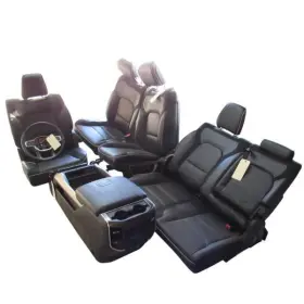 200.ch8r22 Ram 2022 2023 1500 6-lug Front Rear Seats Black Leather Laramie Crew Cab Heat