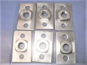 3706838 Reproduction Seat Track Mount Hold Down Bracket Nut Plate Underbody Set 6. 61-62 Corvette 3706838 Reproduction Seat Track Mount Hold Down Bracket Nut Plate Underbody Set 6. 61-62 Corvette