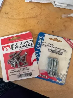 377905-s Scott Drake 1964 1965 1966 Arm Rest Base To Door Panel Screws And Sill Both