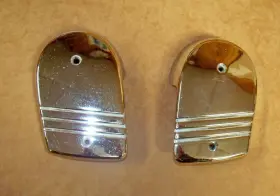 1340108 Studebaker 9 X7 Seat Hinge Covers Pair Chrome