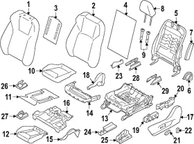 64120fn01a Subaru Genuine Seat Cushion Pad 64120fn01a Subaru Genuine Seat Cushion Pad