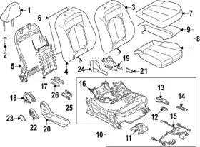64120sl120 Subaru Genuine Seat Cushion Pad 64120sl120 Subaru Genuine Seat Cushion Pad