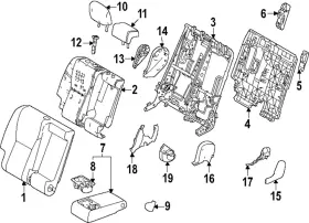 72525-60160-c0 Toyota Genuine Recline Handle