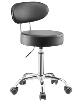 Xf8w217 Vevor Shop Stool Adjustable Garage Seat 300 Lbs Load With Backrest And Wheels