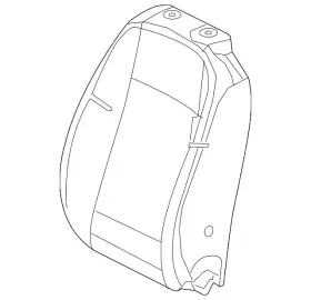 17a-881-805-d-zvb Volkswagen Genuine Seat Back Cover 17a-881-805-d-zvb Volkswagen Genuine Seat Back Cover