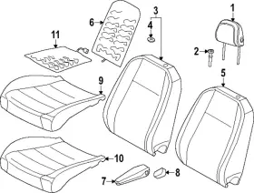 1t3-881-806-p-shn Volkswagen Genuine Seat Back Cover