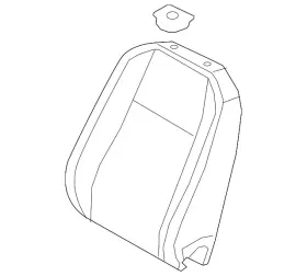 3cn-881-805-m-jcd Volkswagen Genuine Seat Back Cover