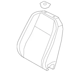 3cn-881-805-r-vjn Volkswagen Genuine Seat Back Cover