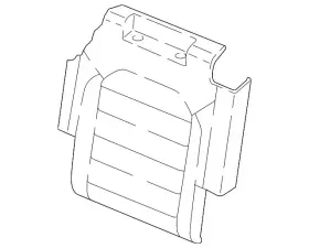 3cn-881-806-ac-mox Volkswagen Genuine Seat Back Cover