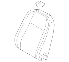 3cn-881-806-m-jcc Volkswagen Genuine Seat Back Cover