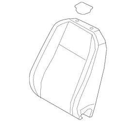 3cn-881-806-s-vjj Volkswagen Genuine 2024-2025 - Seat Back Cover