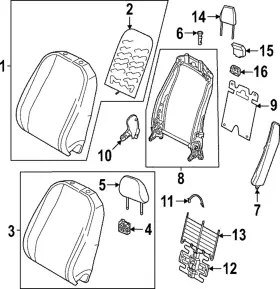 Volkswagen 5h0-882-774-e Genuine Seat Back Pad