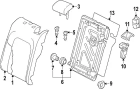 5h0-885-805-ad-ciq Volkswagen Genuine Seat Back Cover
