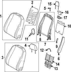 5h0-963-557-d Volkswagen Genuine Seat Back Heater