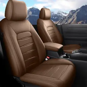 Sc-ho-017-5-grey Yorkneic Sc-ho-017-5-grey- Car 5 Seat Covers Set Faux Leather For 2023-2025 Honda Cr-v Brown