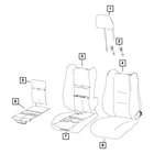 For Dodge Durango 2019-2020 6UY84DX9AB Front Right Seat Back Cushion Cover New. Price: $713.29.