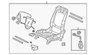 Genuine Honda Frame L Front Seat 81526-TA0-A81 New. Price: $1744.09.
