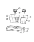 Genuine Mopar Rear Seat Back Cover 1FA321K2AA New. Price: $63.09.