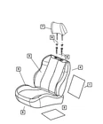 Genuine Mopar Front Seat Back Cover WN521T5AA New. Price: $147.97.