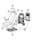 Genuine Mopar Front Seat Back Pad And Cover Right 1JA781K2AA New. Price: $36.15.