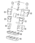 Genuine Mopar Rear Seat Back Cover 6NU22LR5AB New. Price: $135.59.