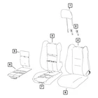 For Dodge Durango 2019-2020 Mopar 6UY84DX9AB Front Right Seat Back Cover New. Price: $713.29.
